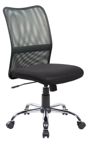 Sedia operativa senza braccioli, Denver 46x57xh 89-98 max cm Peso 10 kg , per casa ed ufficio nero