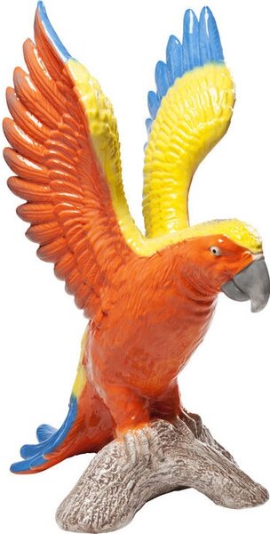 Figura decorativa parrot arancio kare design