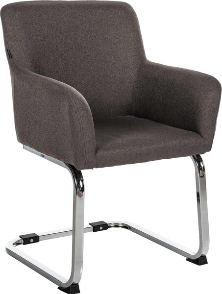 Sedia CLP Puka I, sedia girevole imbottita, struttura in acciaio inossidabile, colore: grigio scuro, materiale: tessuto