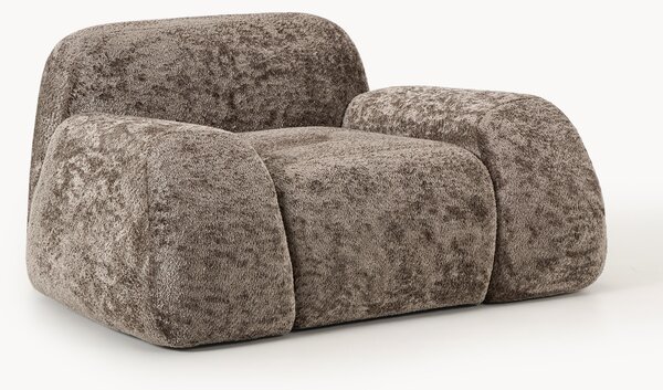 Poltrona lounge in teddy-bouclé Wolke