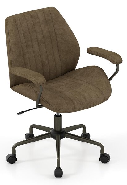 Sedia da ufficio - Sedia ergonomica per ufficio - Sedia girevole - Sedia per computer - Sedia con braccioli - Verde oliva