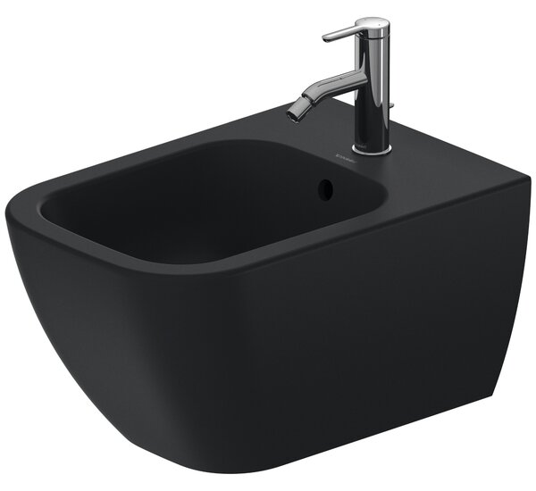 Duravit bidet mural Happy D.2 54cm avec trop-plein, avec plage de robinetterie, 1 trou pour robinetterie, 2258151300, 2258151300
