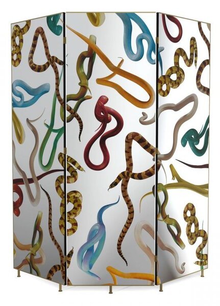 Paravento In Mdf A 3 Ante Toiletpaper Snakes Seletti
