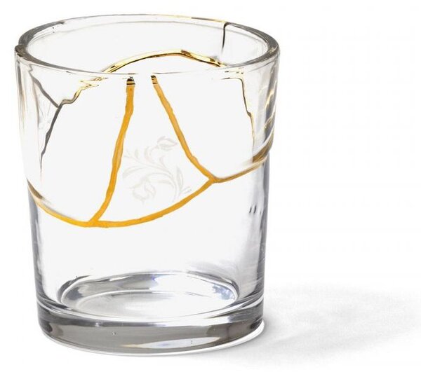 Bicchiere In Vetro "Kintsugi -N'3"