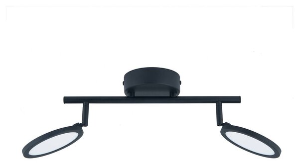 Faretto LED Lindby Manel, nero, ferro, lunghezza 35 cm, 2 colori