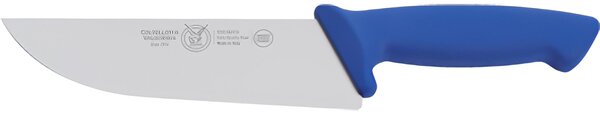 Coltello Professionale per affettare manico protetto cm 18, colore Blu manico in ergonomico impugnatura protetta