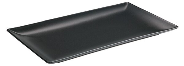 Piatto rettangolare da portata in Gres 30x15 CM in colore nero satinato non lucido