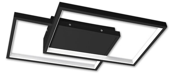 Plafoniera LED dimmerabile 45W/230V 3000-6500K nera + telecomando