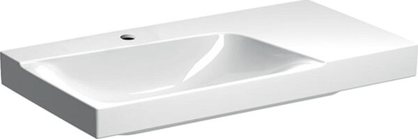 Geberit Xeno 2 lavabo, surface de pose à droite, avec trou pour robinetterie, sans trop-plein, 90x48 cm blanc avec KeraTect, 500533011, 500.533.01.1, 500.533.01.1