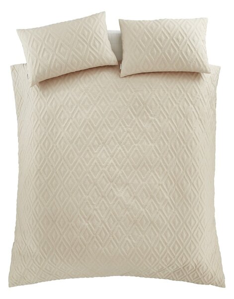 Biancheria da letto beige per letto matrimoniale 200x200 cm Jacob Geo - Catherine Lansfield