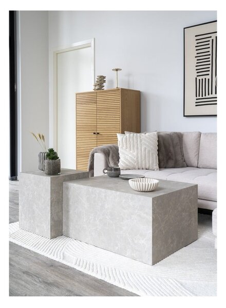 Tavolino in marmo 40x40 cm Prague - House Nordic