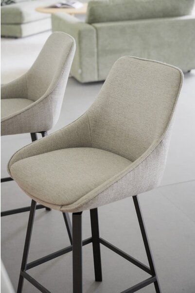 Sgabelli da bar beige in set di 2 (altezza seduta 65 cm) Alison - Rowico