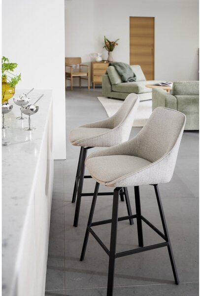 Sgabelli da bar beige in set di 2 (altezza seduta 65 cm) Alison - Rowico