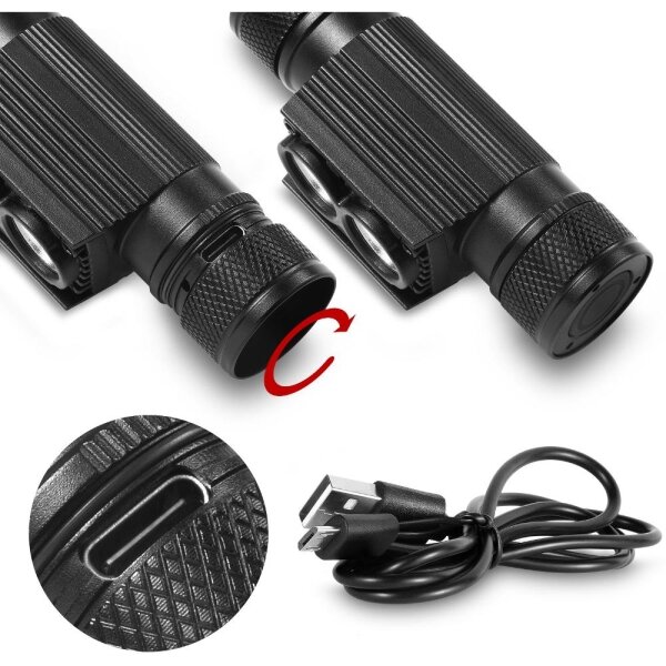 Retlux - LED Lampada frontale in alluminio ricaricabile e dimmerabile LED/2600 mAh IP65