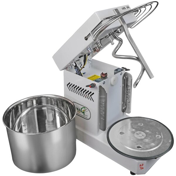 Famag Grilletta IM8S 10 Velocit� HH - Dimensioni 28x53xh 43 cm Capacit� impasto 8 kg peso macchina 33 kg Impastatrice a spirale con testa SOLLEVABILE Cestello removibile inserimento facile impasto