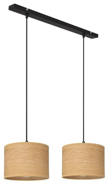 Lampadario a sospensione con filo ALBA 2xE27/15W/230V marrone/nero