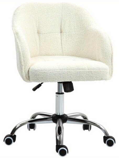 Sedia da ufficio - Sedia ergonomica - Sedia girevole - Sedia per ufficio - Sgabello da ufficio - Sedia "Teddy", colore crema
