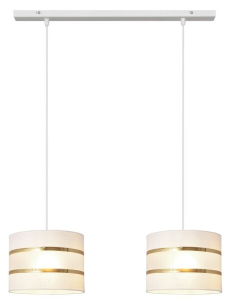 Lampadario a sospensione con filo HELEN 2xE27/15W/230V bianco/oro