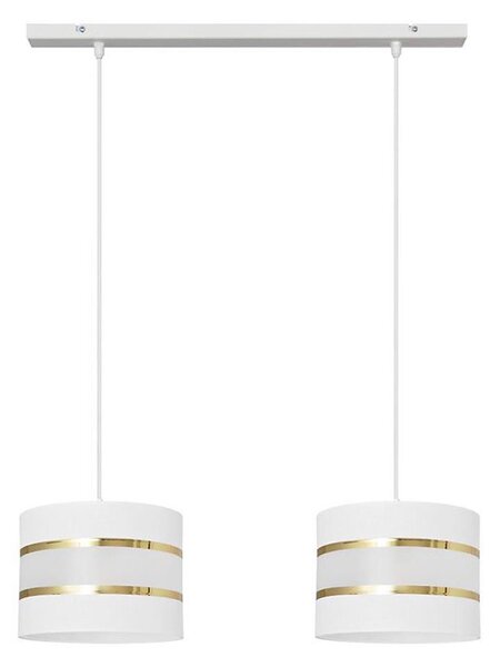 Lampadario a sospensione con filo HELEN 2xE27/15W/230V bianco/oro
