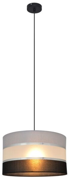 Lampadario a sospensione con filo HELEN 1xE27/15W/230V diametro 35 cm nero/grigio/argento
