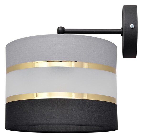 Applique HELEN 1xE27/15W/230V nero/grigio/oro