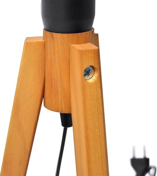 Lampada da tavolo ALBA 1xE27/15W/230V nero/quercia