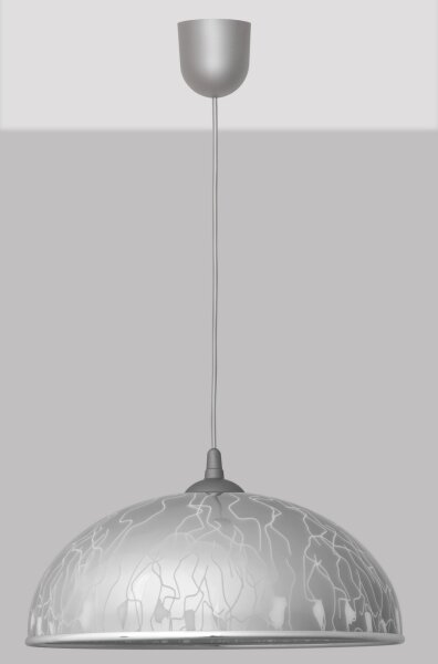 Lampadario su filo CIRCLE 1xE27/15W/230V grigio