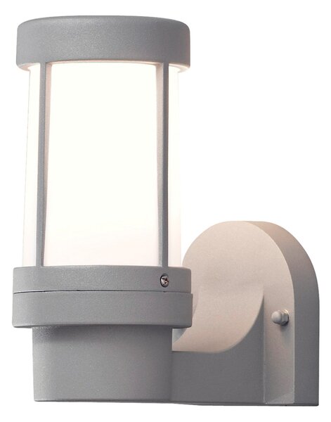 Applique Konstsmide Siena in alluminio laccato grigio con vetro opalino