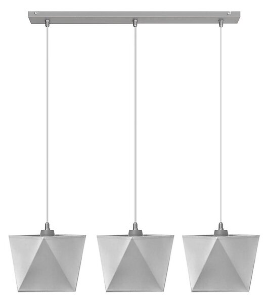 Lampadario ADAMANT 3xE27/15W/230V grigio