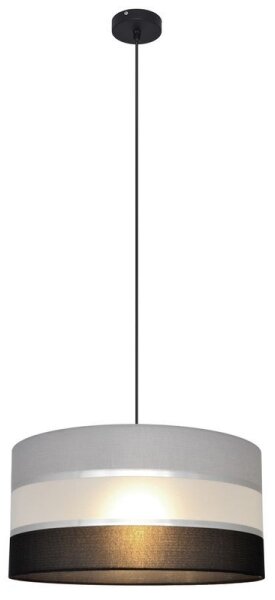 Lampadario a sospensione con filo HELEN 1xE27/15W/230V diametro 40 cm nero/grigio/argento