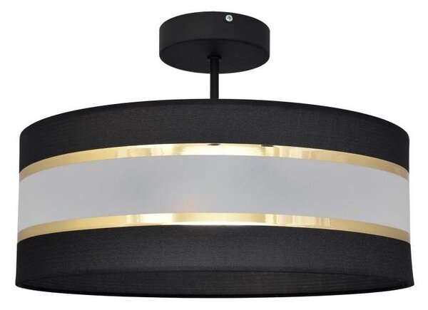 Lampadario a sospensione con supporto rigido HELEN 3xE27/15W/230V nero/oro