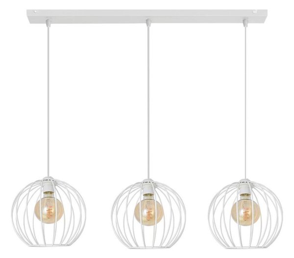 Lampadario su corda MERCURE 3xE27/15W/230V bianco
