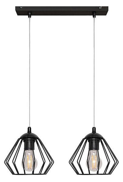 Lampadario a sospensione con filo AGAT 2xE27/15W/230V
