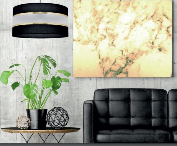 Lampadario a sospensione con supporto rigido HELEN 3xE27/15W/230V nero/oro