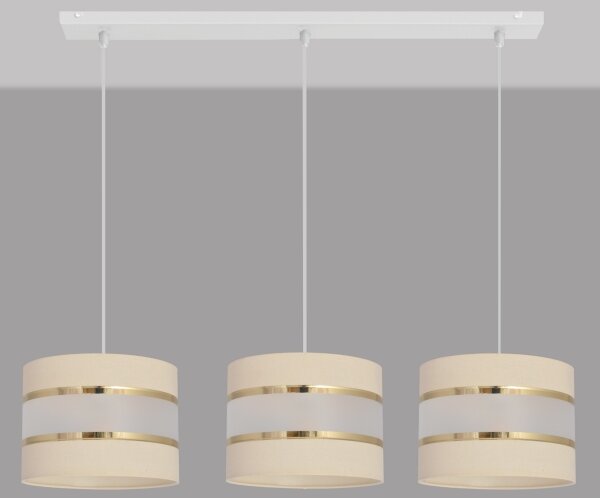 Lampadario su filo HELEN 3xE27/15W/230V crema