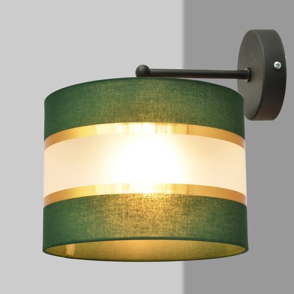 Applique HELEN 1xE27/15W/230V verde/oro
