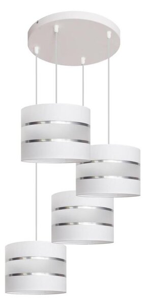 Lampadario su filo HELEN 4xE27/15W/230V bianco