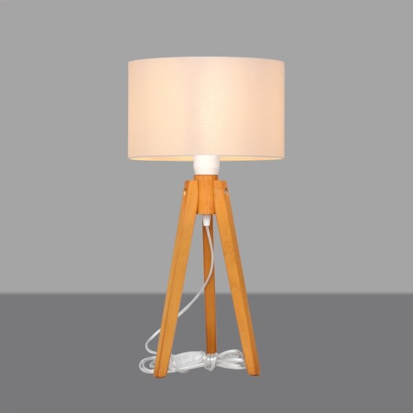 Lampada da tavolo ALBA 1xE27/15W/230V bianco/quercia