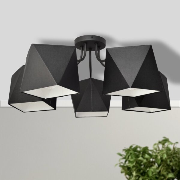 Lampadario ADAMANT 5xE27/15W/230V nero