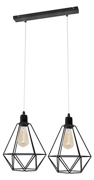 Lampadario KARO 2xE27/15W/230V nero