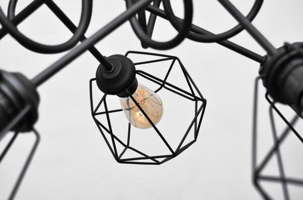 Lampadario da parete KARO 5xE27/15W/230V nero