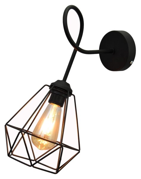 Lampada da parete KARO 3xE27/15W/230V nera