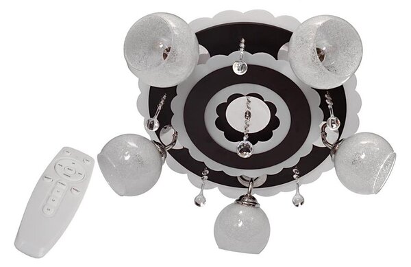 Faretto ARONA 5xE27/15W/230V+LED nero