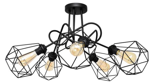 Lampadario da parete KARO 5xE27/15W/230V nero