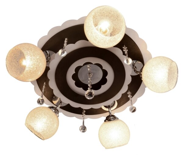 Faretto ARONA 5xE27/15W/230V+LED nero