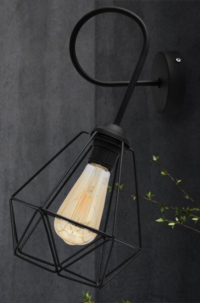 Lampada da parete KARO 3xE27/15W/230V nera