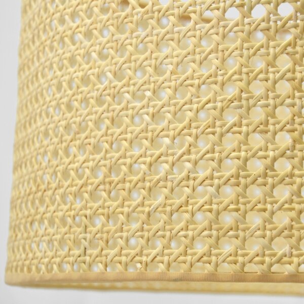 Lampadario a sospensione con filo ALBA 2xE27/15W/230V rattan/nero