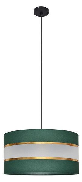 Lampadario a sospensione con filo HELEN 1xE27/15W/230V diametro 40 cm verde/oro
