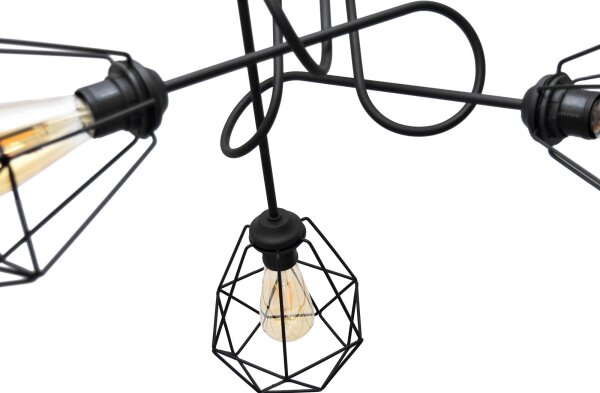Lampadario da parete KARO 3xE27/15W/230V nero