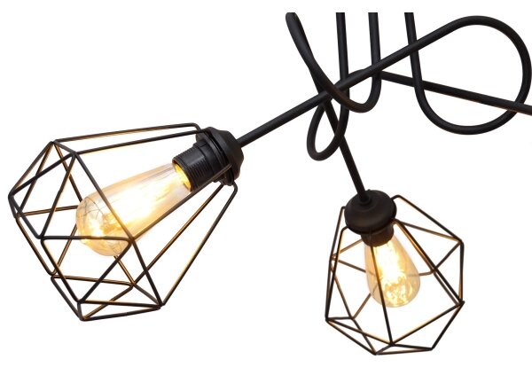 Lampadario da parete KARO 3xE27/15W/230V nero